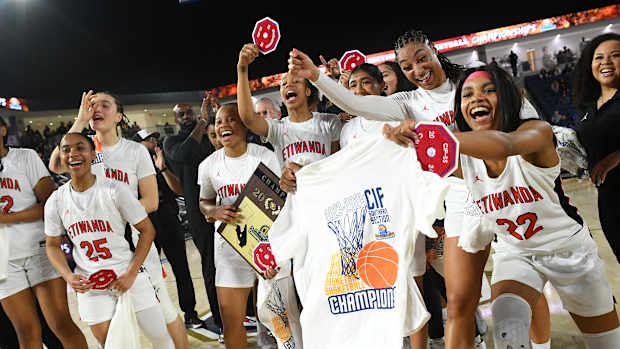 Etiwanda vs. Sierra Canyon in the CIF Southern Section Open Division girls basketball final at Cal Baptist University on Friday, Feb. 23, 2024.